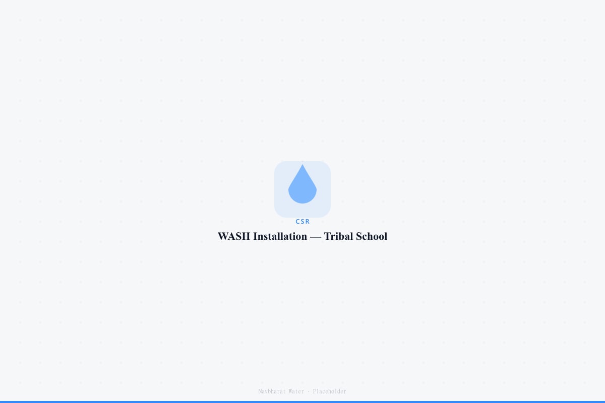 WASH installation, tribal school, Palghar